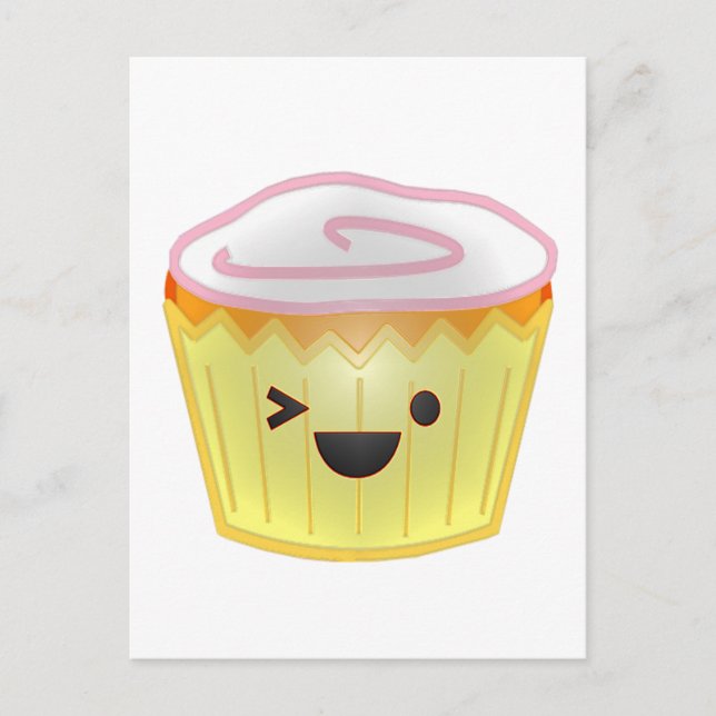 Carte Postale Emoticon Cupcake (Devant)