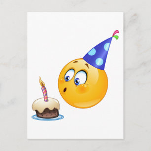 Carte Postale émoticône anniversaire