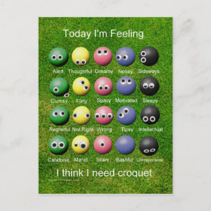 Carte Postale Émotions du Croquet