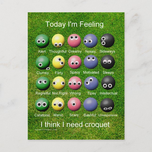 Carte Postale Émotions du Croquet (Devant)