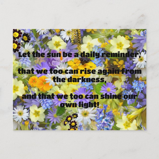 Carte Postale Empath Shine Positive Encouragement Citation (Devant)