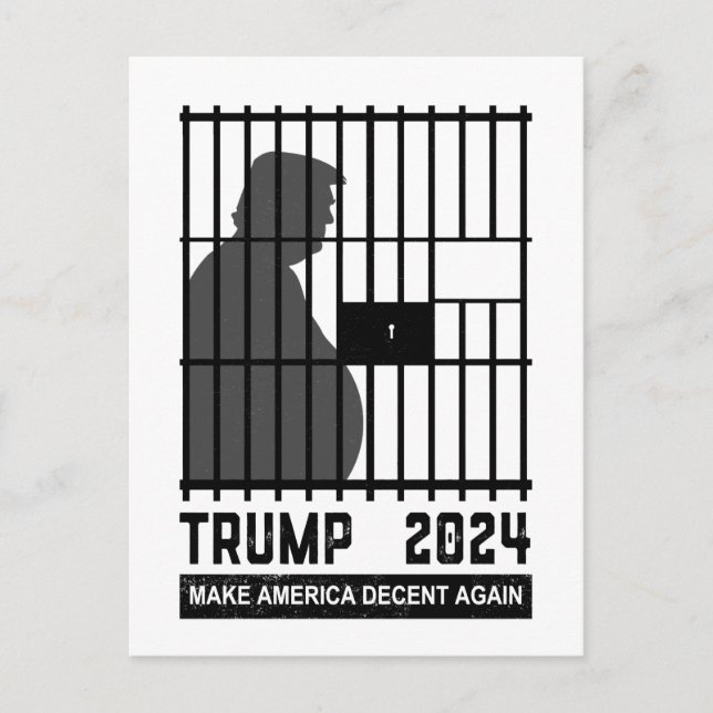 Carte Postale Empêchez-vous Trump 2024 de rendre l'Amérique déce (Devant)