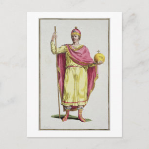 Carte Postale Empereur Otto III (980-1002), gravé par Pierre Du