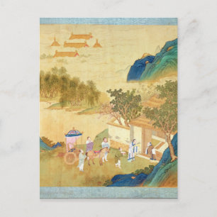 Carte Postale Emperor Wu Ti  welcoming a man of letters