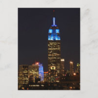 Empire State Building 30 Rocher en bleu pour Autis