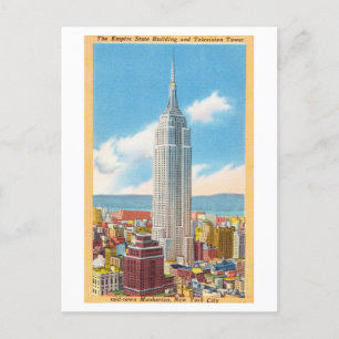 Carte Postale Empire State Building, New York, Vintage voyage