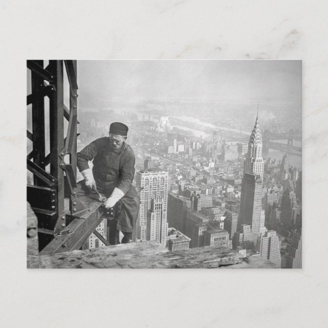 Carte Postale Empire State Steelworker, 1936 (Devant)