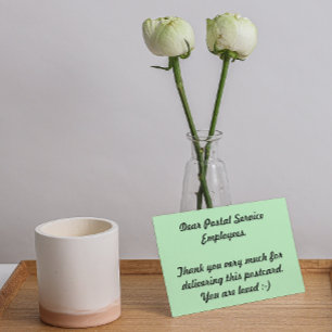 Carte Postale Employés du Service Postal Merci