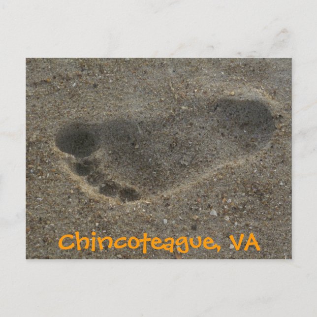 Carte Postale Empreinte Chincoteague, VA (Devant)