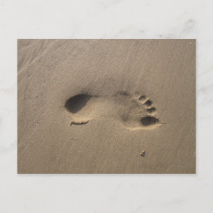 Carte Postale Empreinte dans le sable