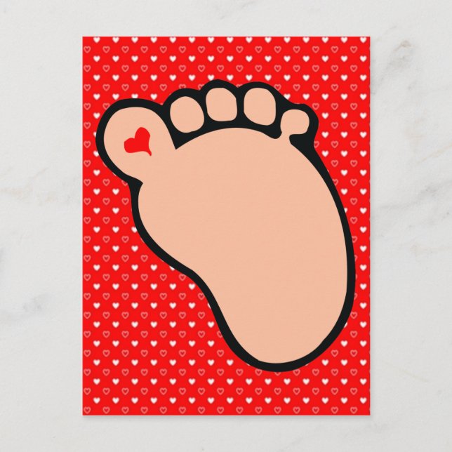 Carte Postale empreinte de bébé peau légère (Devant)