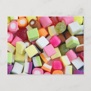 Carte Postale Empreinte de bonbons colorés