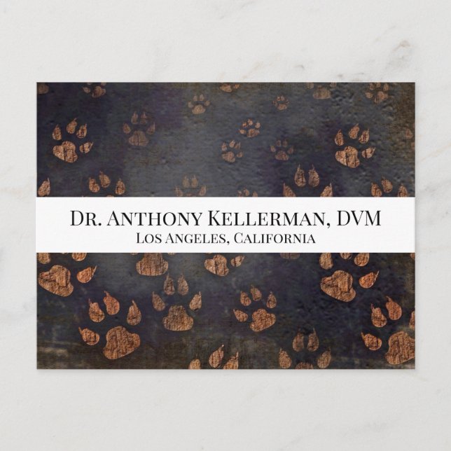 Carte Postale Empreinte de patte (Devant)