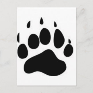 Carte Postale Empreinte de patte d'ours
