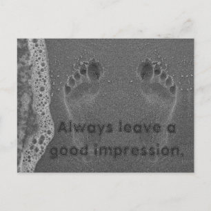 Carte Postale Empreinte Impressions dans la citation inspirante 