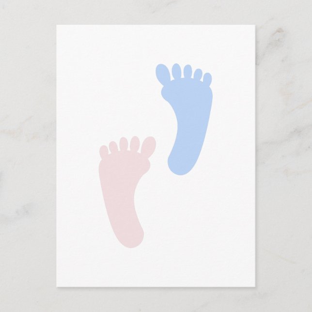 Carte Postale Empreintes bébé (Devant)