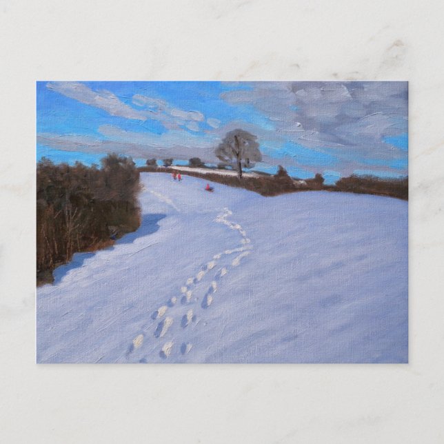 Carte Postale Empreintes dans la neige 2009 (Devant)