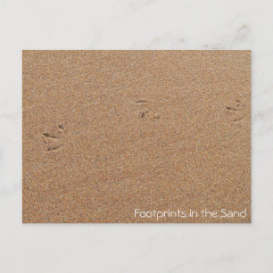 Carte Postale Empreintes dans le sable