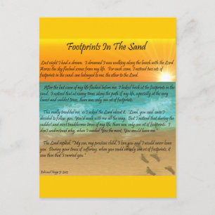 Carte Postale Empreintes dans le sable