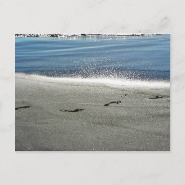 Carte Postale Empreintes Dans Le Sable (Devant)