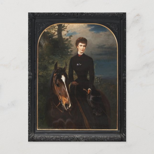 Carte Postale Empress Elisabeth à cheval sur le côté #022SS (Devant)