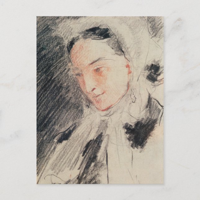 Carte Postale Empress Eugénie (craie noire et rouge) (Devant)