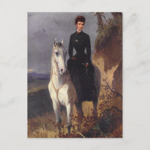 Carte Postale Empress Sissi à cheval sur le côté #026SS