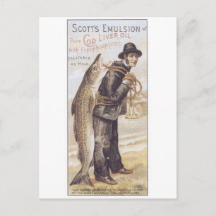 Carte Postale Emulsion Ecosse Cod Liver Huile