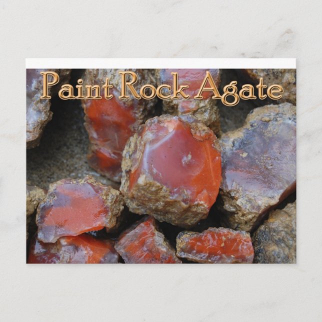 Carte postale en agate de Paint Rock (Devant)