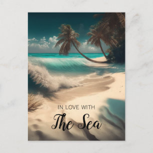 Carte Postale En amour avec la mer   Art tropical