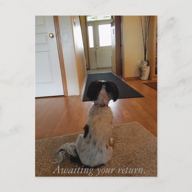 Carte Postale En attente de votre retour (Devant)