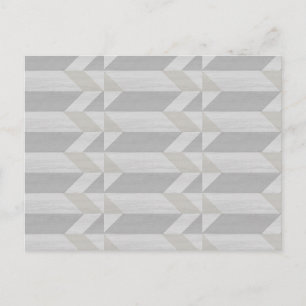 carte postale en bois gris motif géométrique
