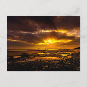 Carte Postale En Bord De Mer Au Coucher Du Soleil