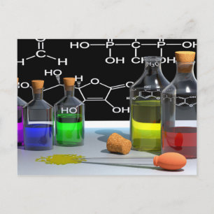 carte postale en chimie scientifique