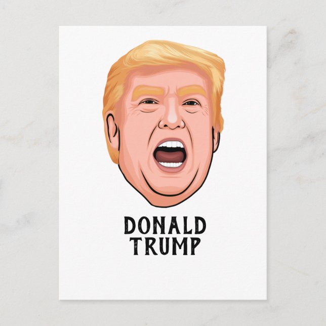 CARTE POSTALE EN COLÈRE DONALD TRUMP PERSONNALISÉ (Devant)
