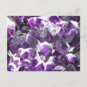 Carte postale en cristal d'améthyste