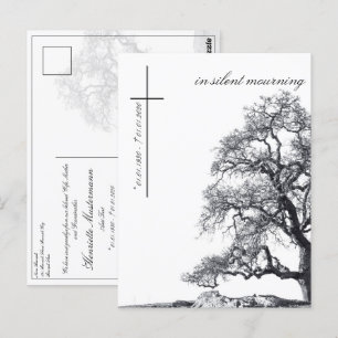 Carte Postale En deuil silencieux - arbre sur la prairie