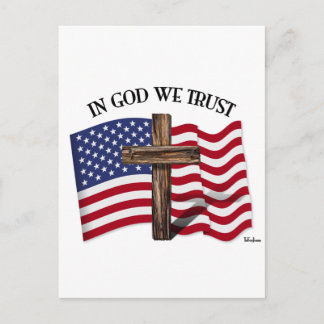 Carte Postale En Dieu nous faisons confiance à la croix robuste