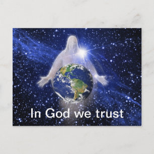 Carte Postale En Dieu, nous faisons confiance à notre monde