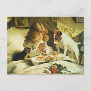 Carte Postale En disant nos prières, en retirant Charles Burton 