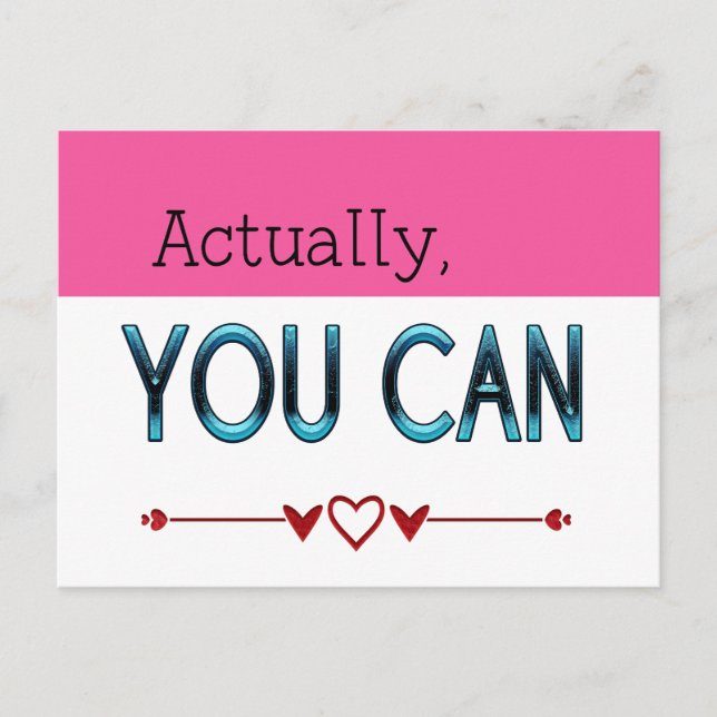 Carte Postale En fait, vous pouvez citer une motivation (Devant)
