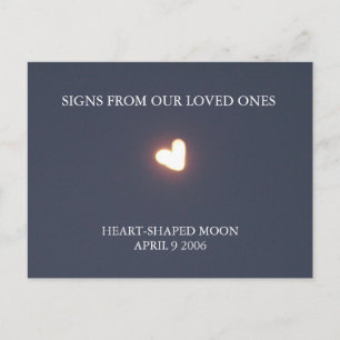 Carte postale en forme de coeur
