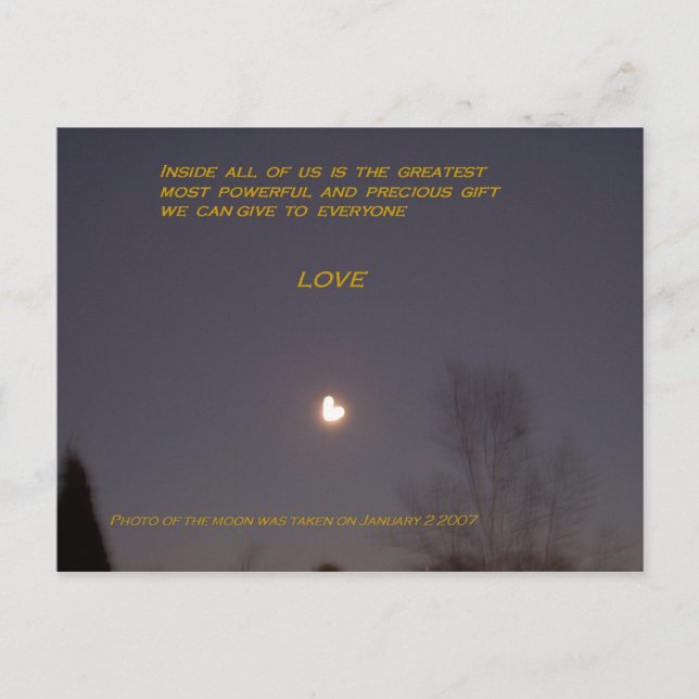 Carte postale en forme de coeur (Devant)