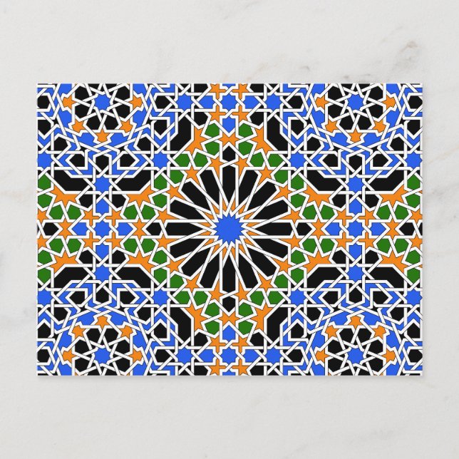 Carte postale en mosaïque mauresque (Devant)