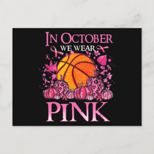 Carte Postale En Octobre Nous Portons Pink Basketball Cancer Du 
