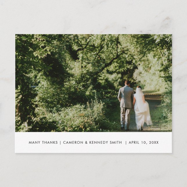 Carte postale en or jaune et Merci en marbre d'Aqu (Devant)