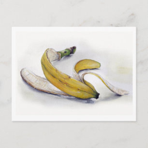 Carte postale en peau de bananier