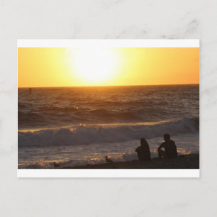 Carte Postale En Regardant Le Coucher De Soleil