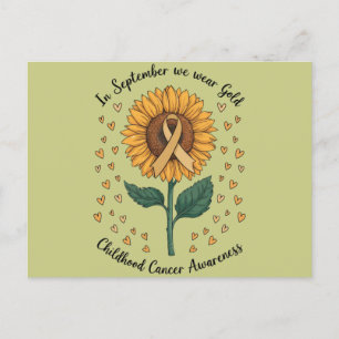 Carte Postale En Septembre, Nous Portons Gold Childhood Cancer A