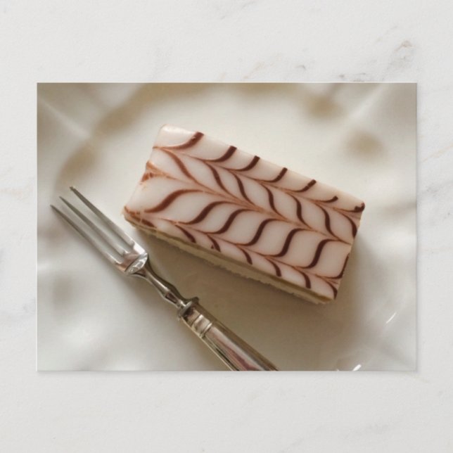 Carte postale en tranche de crème de millefeuille (Devant)